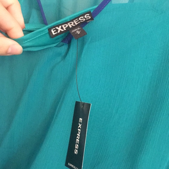 Teal Express dress NWT - Picture 3 of 4